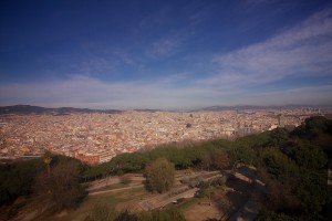 Uitzicht vanaf Parque Montjuïc over Barcelona