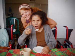 Doña Silvia & ik in San Pedro mijn vrijwilligersproject in Antigua