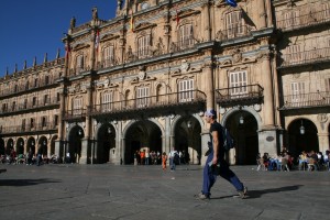 Must see in Salamanca is het plaza mayor. Dit is het mooiste Plaza Mayor van Spanje.