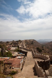 Great wall of India in Kumbhalargh Fort